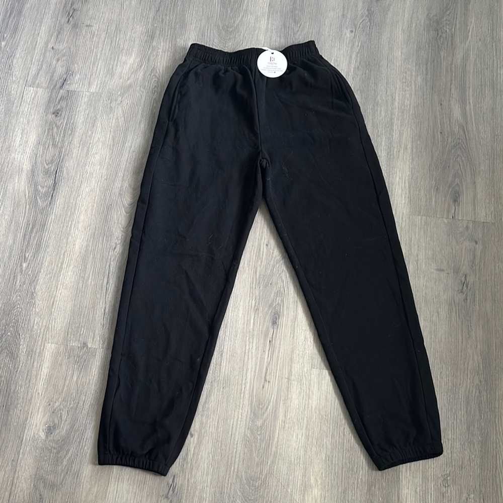 Amazon Black Sweatpants Elastic Cuffed Joggers